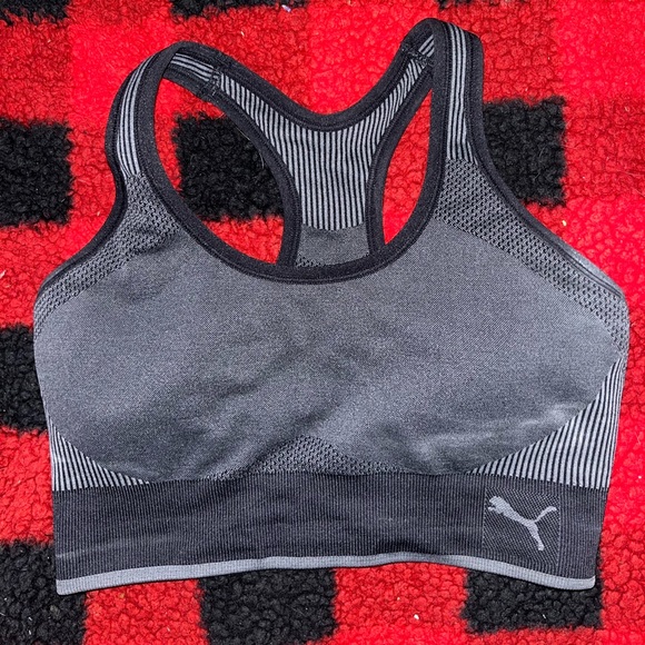 Black Puma Sports Bra - Picture 1 of 2